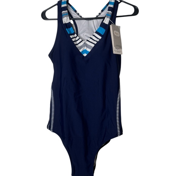 Uhnice Other - Elegant Navy One Piece Swimsuit with Stripes
